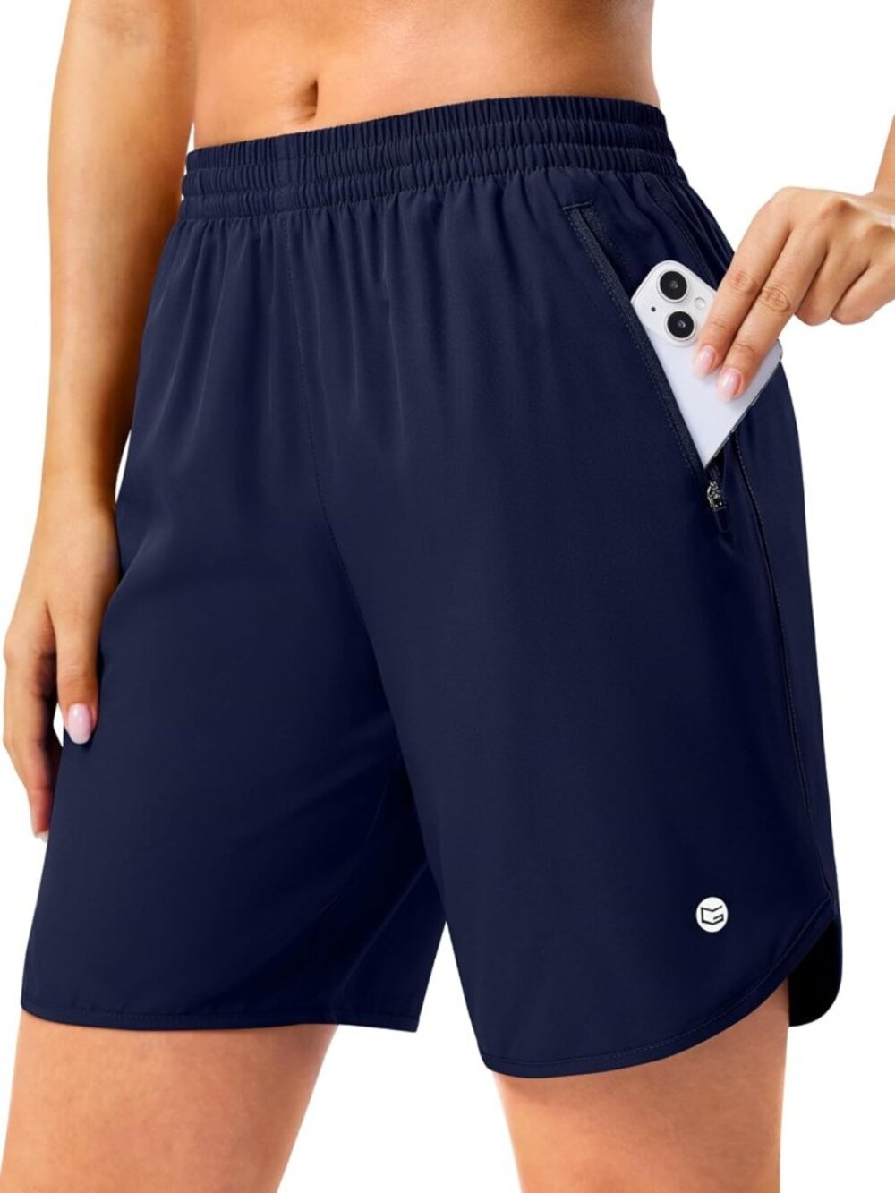 Women's Athletic Running Shorts 5"/7" with 2 Zipper Pockets - Comfortable